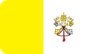 The Flag of Vatican City Rounded Rectangle