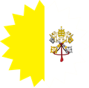 The Flag of Vatican City Star Burst