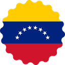 The Flag of Venezuela Scallop Circle