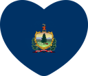 The Flag of Vermont Heart