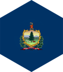 The Flag of Vermont Hexagon II
