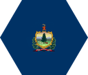 The Flag of Vermont Hexagon I