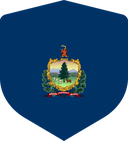 The Flag of Vermont Shielded I