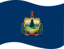 The Flag of Vermont Wavy I