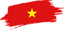 The Flag of Vietnam Brushed