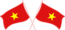 The Flag of Vietnam Crossed Flags