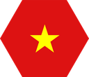 The Flag of Vietnam Hexagon I