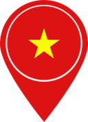 The Flag of Vietnam Map Pin