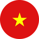 The Flag of Vietnam Round