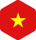 The Flag of Vietnam Rounded Hexagon
