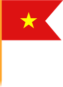 The Flag of Vietnam V Cut