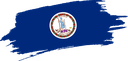 The Flag of Virginia Brushed