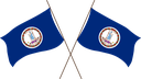 The Flag of Virginia Crossed Flags