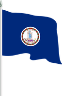 The Flag of Virginia Pole Flag II