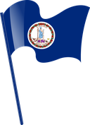The Flag of Virginia Pole Flag I