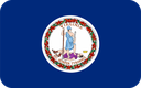 The Flag of Virginia Rounded Rectangle