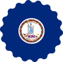 The Flag of Virginia Scallop Circle