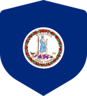 The Flag of Virginia Shielded I
