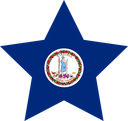The Flag of Virginia Star
