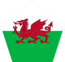 The Flag of Wales Pentagon