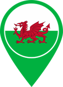 The Flag of Wales Map Pin
