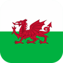 The Flag of Wales Rounded Square