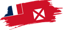 The Flag of Wallis and Futuna Brushed