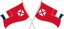 The Flag of Wallis and Futuna Crossed Flags