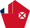 The Flag of Wallis and Futuna Pentagon