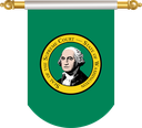 The Flag of Washington Hanging Banner III
