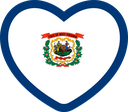 The Flag of West Virginia Heart