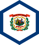 The Flag of West Virginia Hexagon II