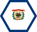 The Flag of West Virginia Hexagon I
