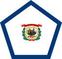 The Flag of West Virginia Pentagon