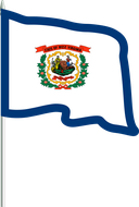 The Flag of West Virginia Pole Flag II