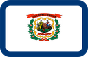 The Flag of West Virginia Rounded Rectangle