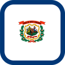 The Flag of West Virginia Rounded Square