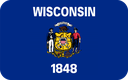 The Flag of Wisconsin Rounded Rectangle