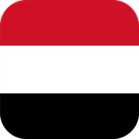 The Flag of Yemen Rounded Square