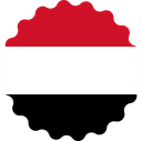 The Flag of Yemen Scallop Circle