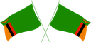 The Flag of Zambia Crossed Flags