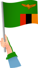 The Flag of Zambia Handheld