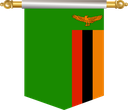 The Flag of Zambia Hanging Banner III