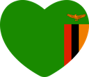 The Flag of Zambia Heart