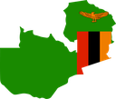 The Flag of Zambia Map