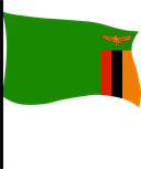 The Flag of Zambia Pole Flag III