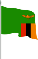The Flag of Zambia Pole Flag II