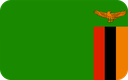 The Flag of Zambia Rounded Rectangle