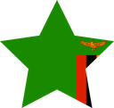 The Flag of Zambia Star