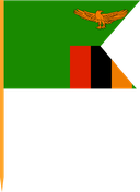 The Flag of Zambia V Cut